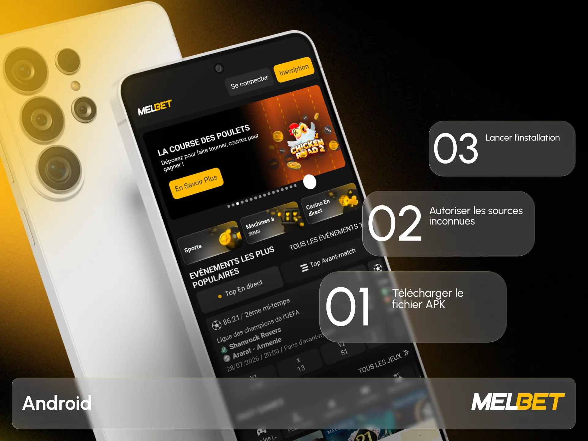 Téléchargez l'application officielle Android pour jouer partout avec Melbet.