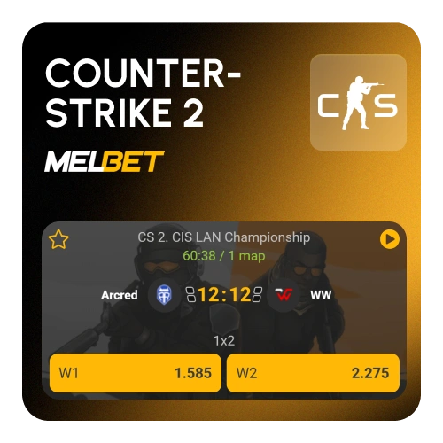 Soutenez vos équipes esports préférées en pariant sur CS2 avec Melbet.
