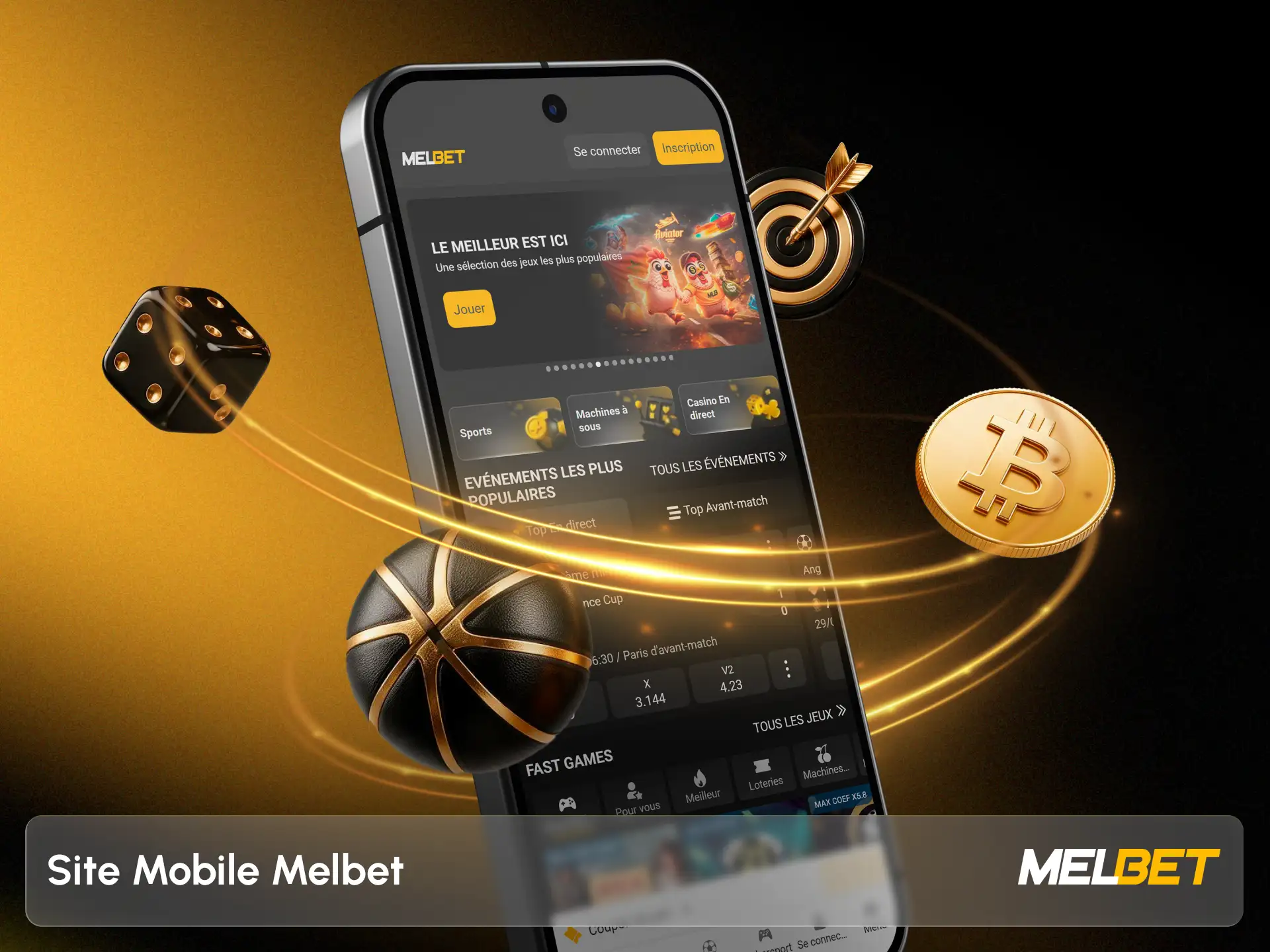 Naviguez sur la version mobile optimisée pour placer vos mises Melbet.