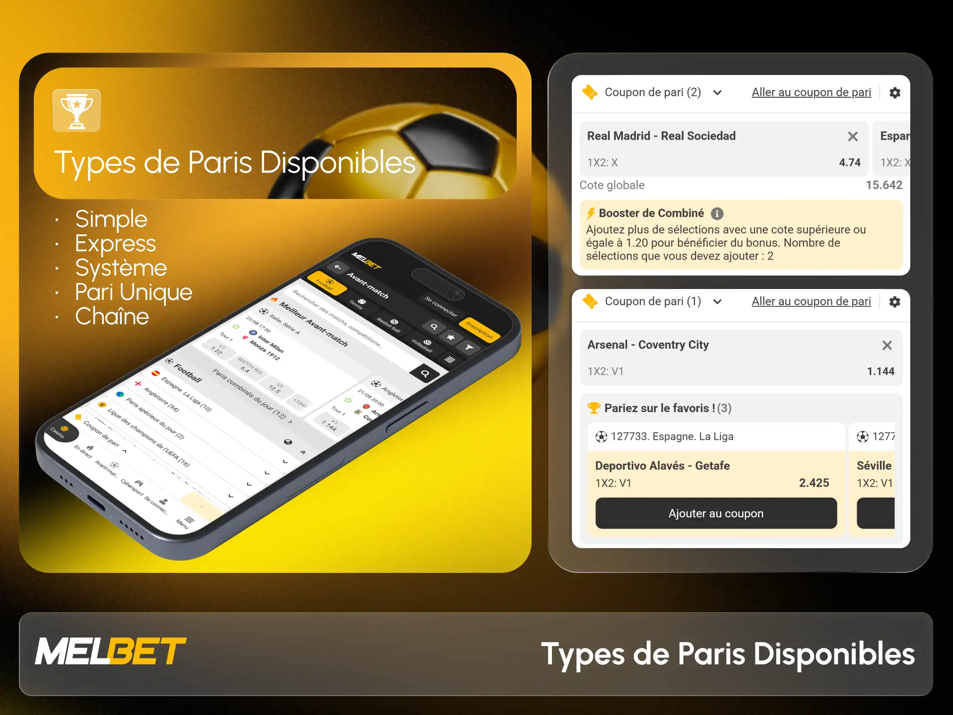 Choisissez le format de pari idéal pour vos pronostics sur Melbet.