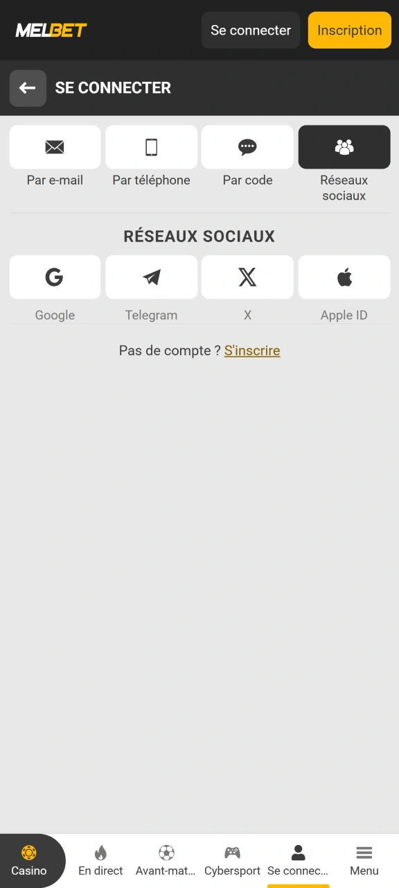 Accédez à votre espace joueur Android pour parier sur Melbet.