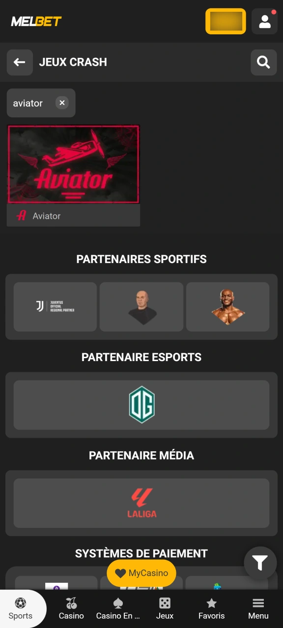 Démarrez le vol et multipliez vos mises en direct sur Melbet.