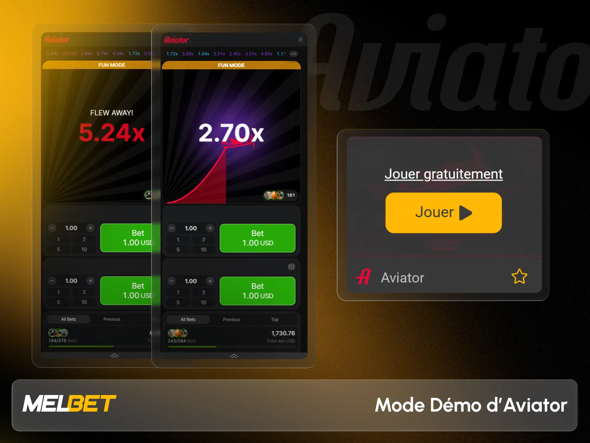 Testez la version gratuite sans risque avant d'enlever sur Melbet.