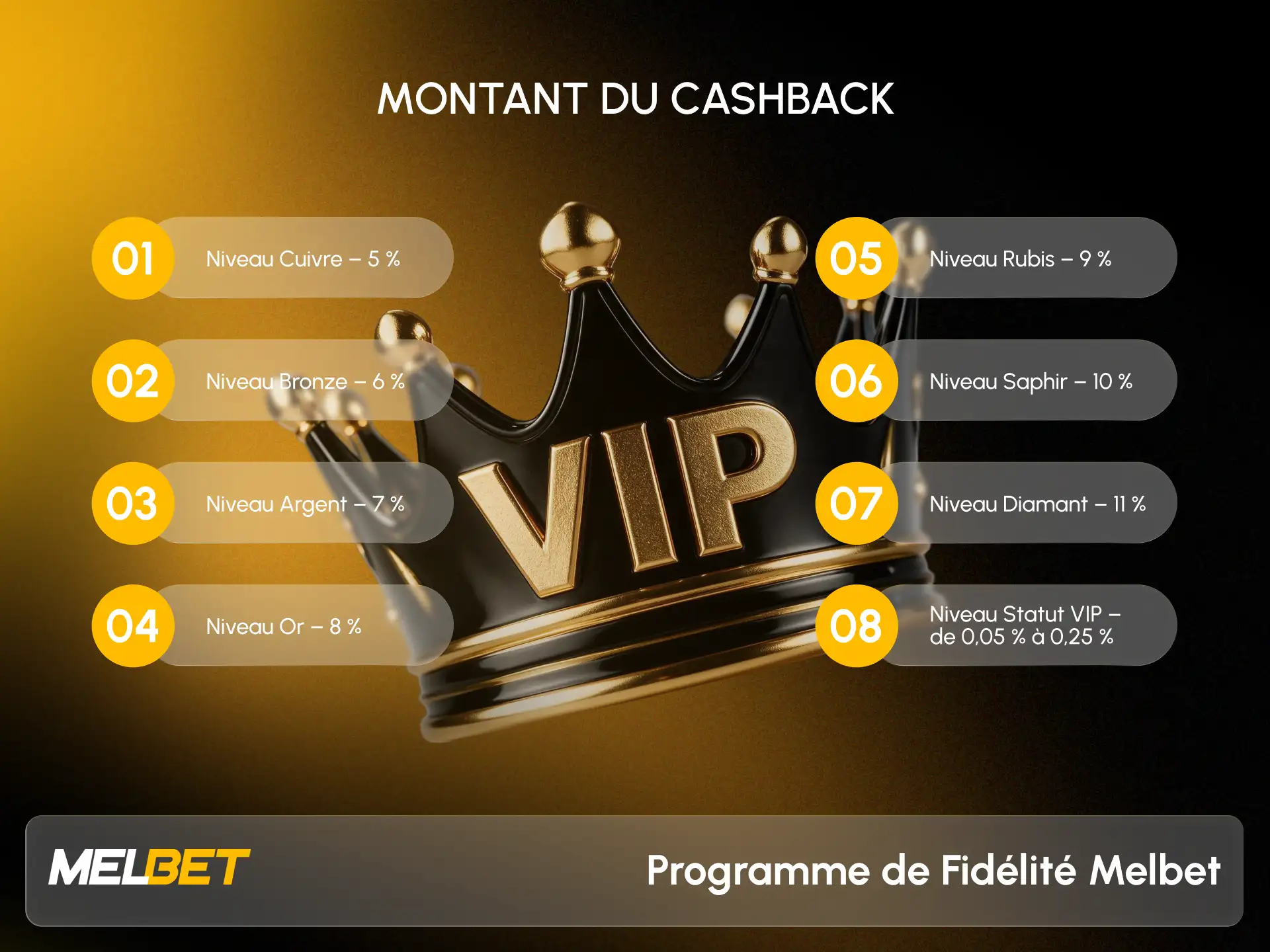 Cumulez des points VIP et débloquez des récompenses exclusives sur Melbet.