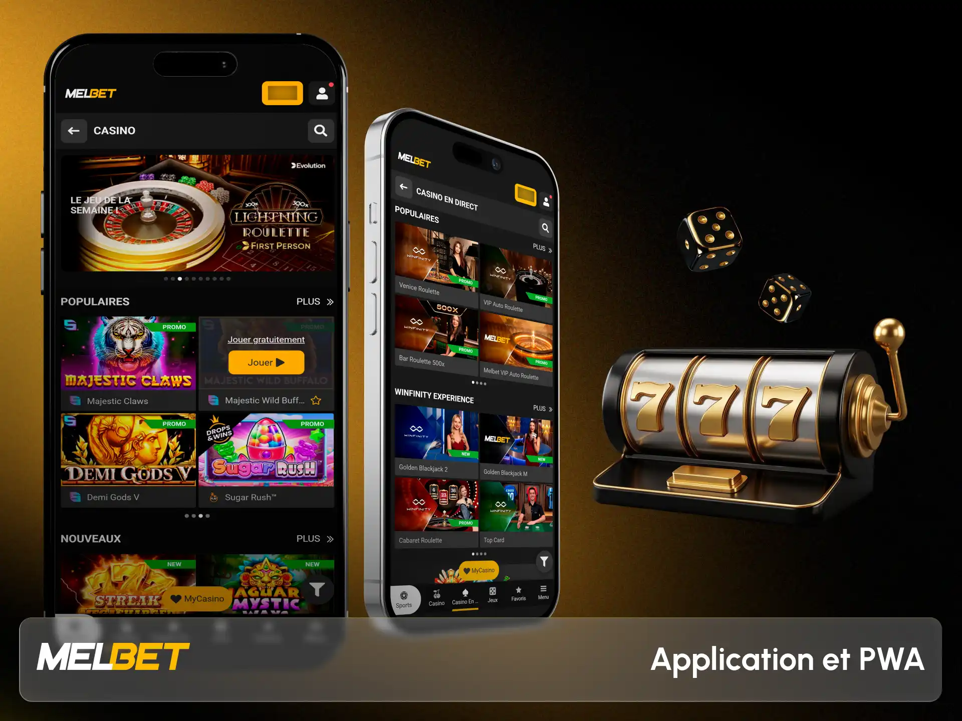 Téléchargez l'application mobile pour jouer où vous voulez avec Melbet.