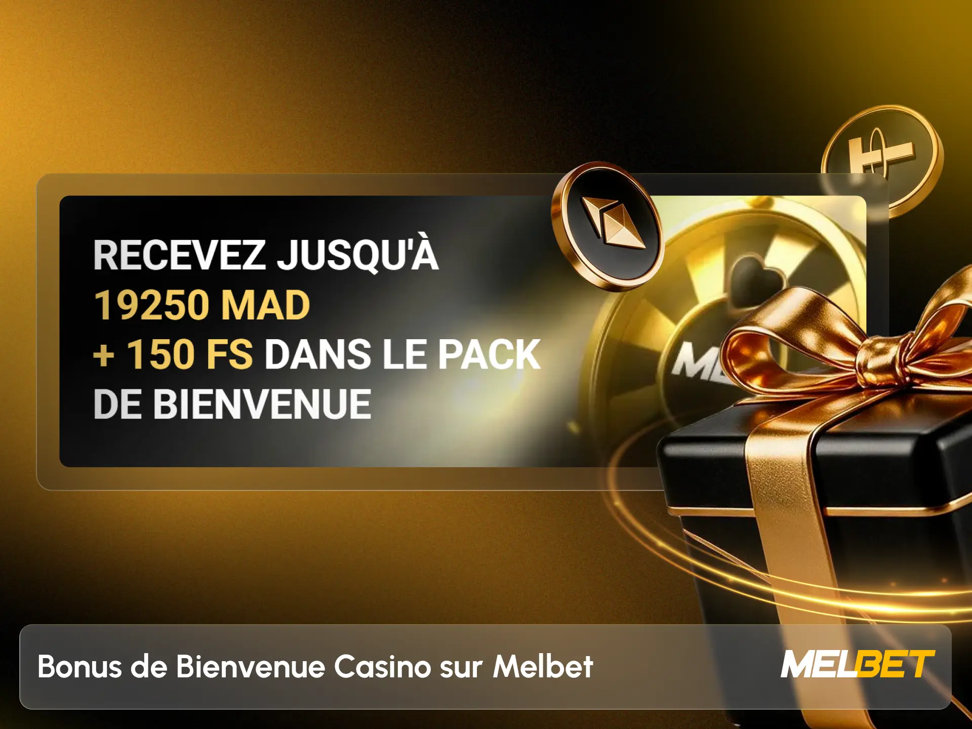 Profitez d'un pack de bienvenue généreux pour le casino Melbet.