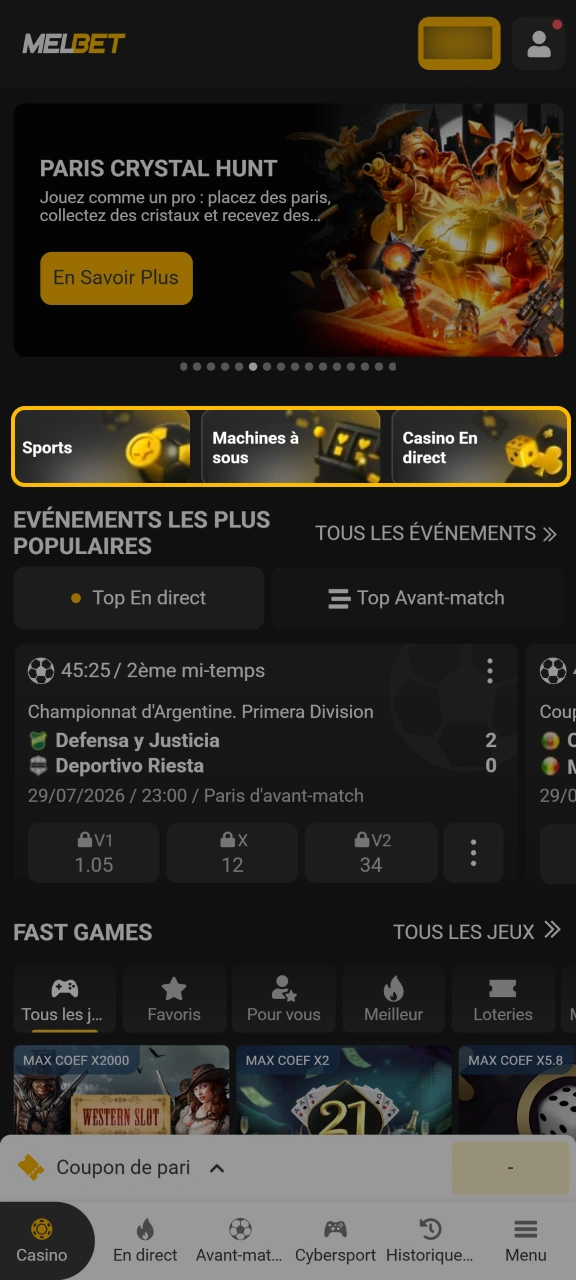 Placez vos premiers paris gratuits grâce au bonus obtenu Melbet.