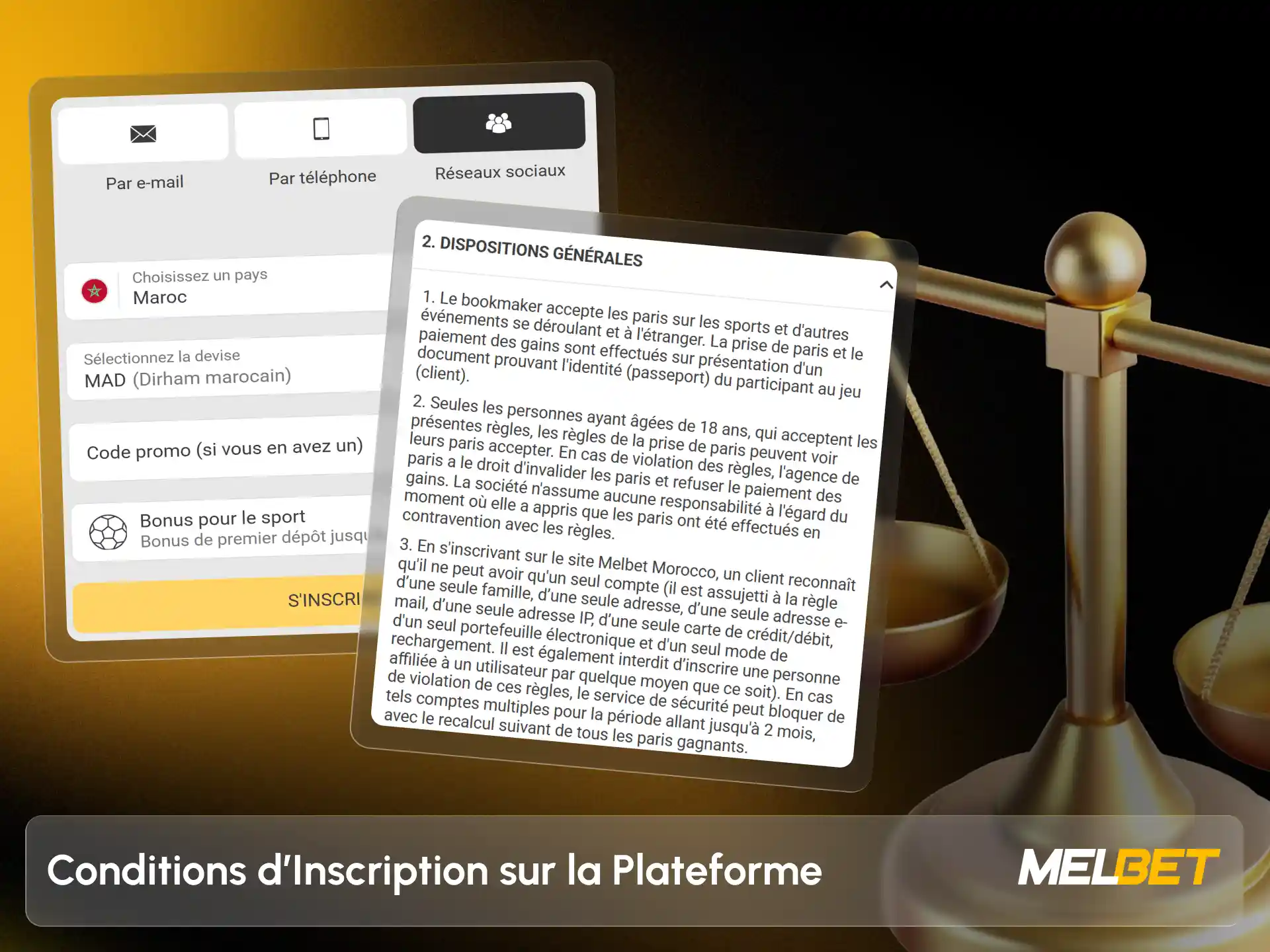 Consultez les critères d'éligibilité pour rejoindre la plateforme Melbet.