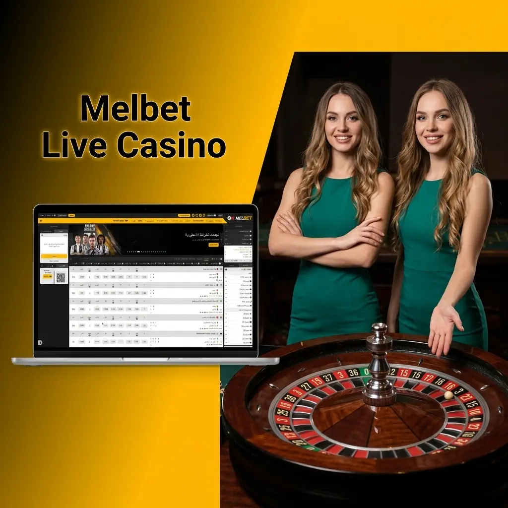 Table de casino live Melbet avec croupier professionnel en direct, roulette, blackjack et baccarat disponibles 24h/24